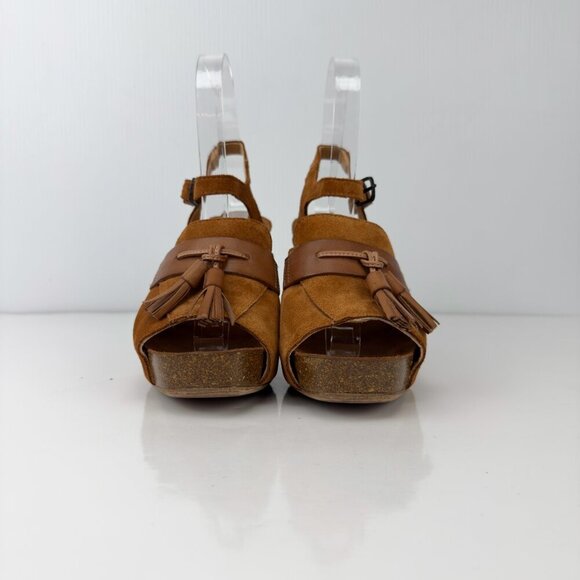 FRED DE LA BRETONNIÈRE Boho 70’s Tan Suede Tassel Platform Sandals sz 36 - Picture 11 of 15